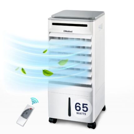 NOBEL AIR COOLER WHITE 6 LITRES IONIZER LEFT AND RIGHT SWING 3 WIND SPEEDS COOLING NOBEL-NAC30R